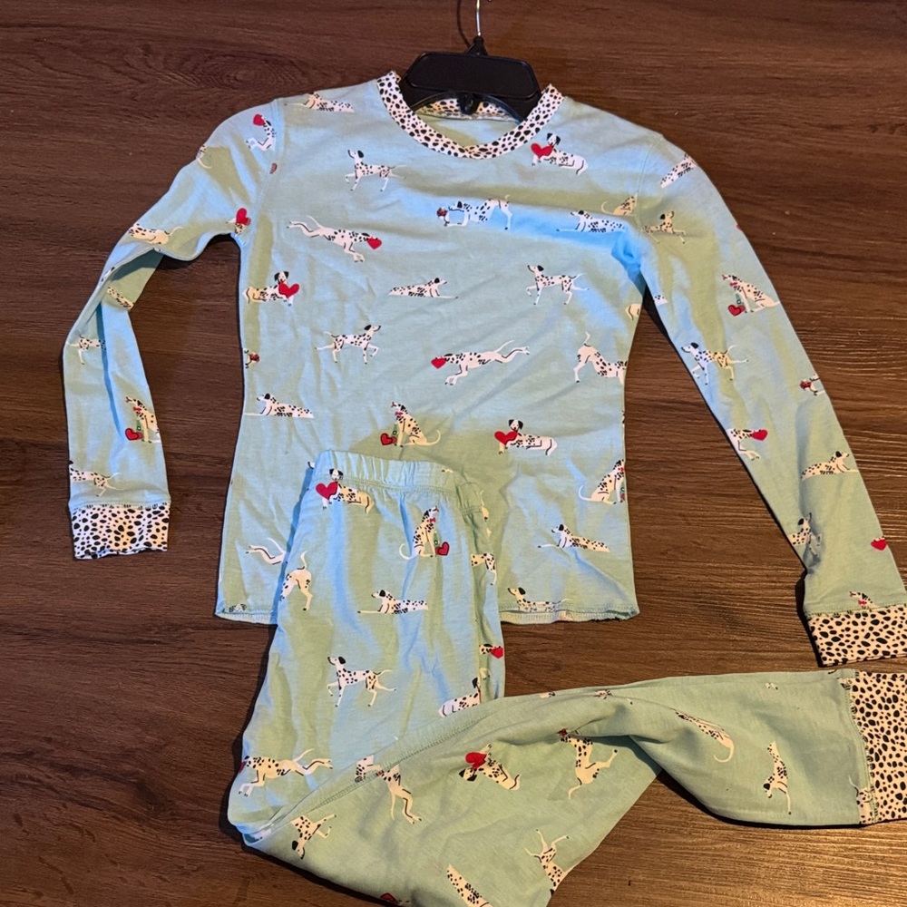 Kids Dalmatian Print Pajamas - Light Blue
